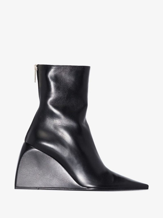 Black Dolls Wedge 95 Ankle Boots