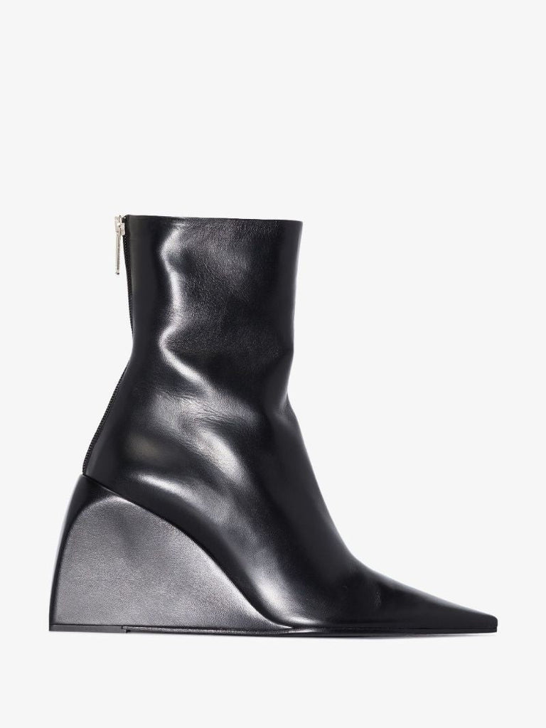Black Dolls Wedge 95 Ankle Boots