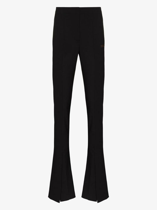 High Waist Front Slit Trousers