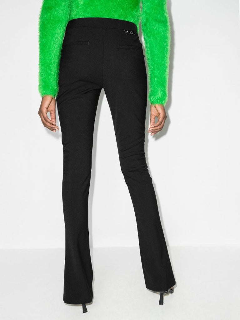 High Waist Front Slit Trousers