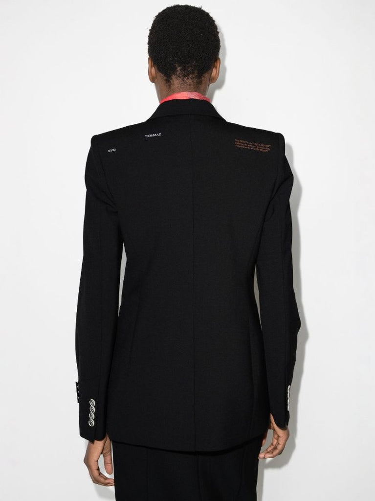 Logo Print Single-breasted Blazer