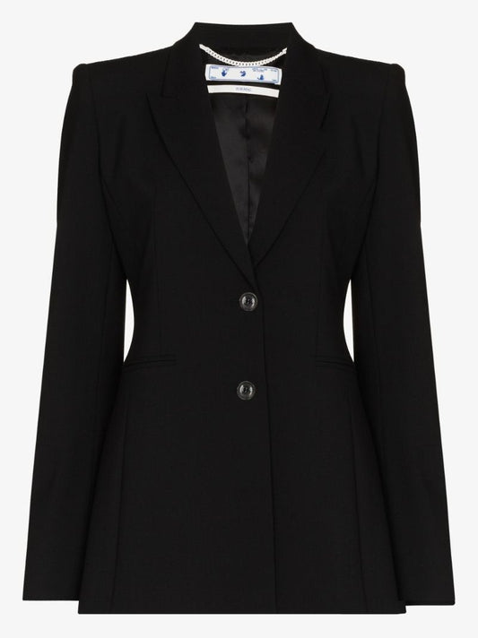 Logo Print Single-breasted Blazer