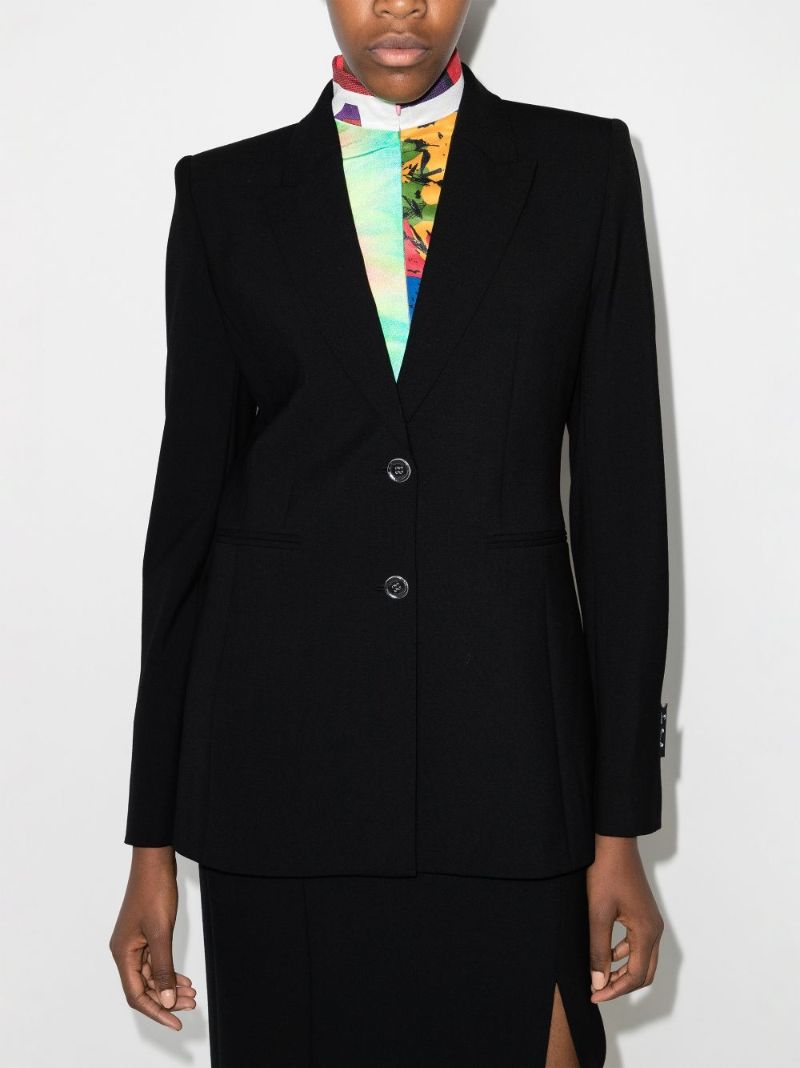 Logo Print Single-breasted Blazer