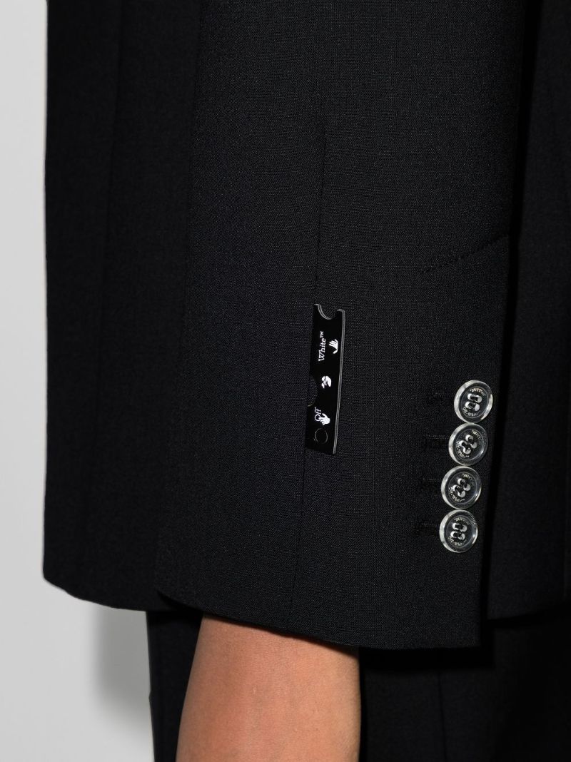 Logo Print Single-breasted Blazer