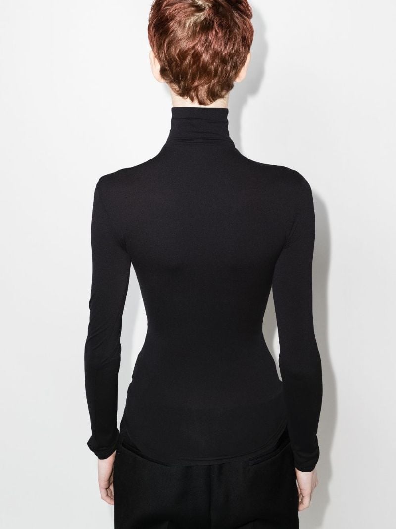 Black High-neck Logo Top