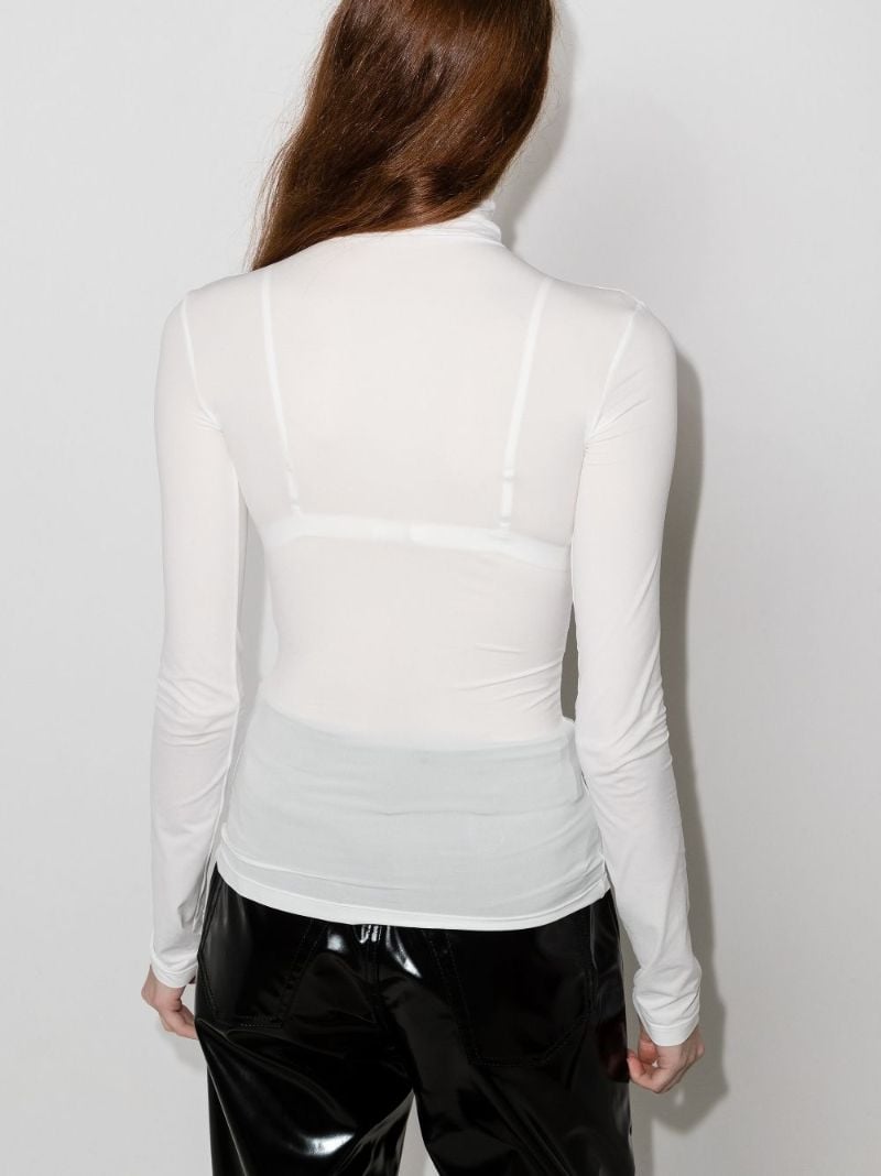 Logo Print Turtleneck Top