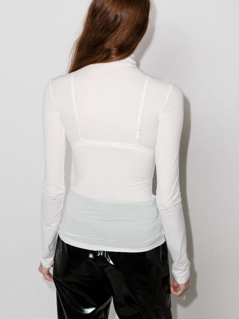 Logo Print Turtleneck Top