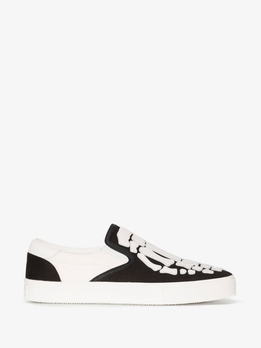 Black Skel Toe Slip-on Sneakers