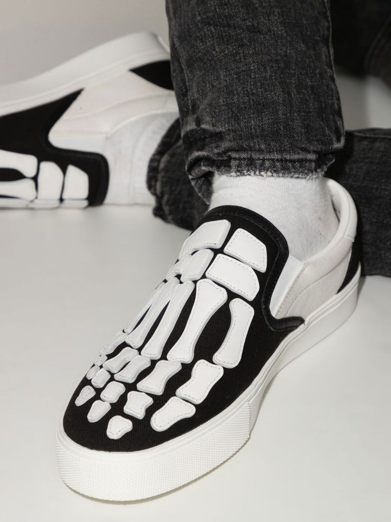 Black Skel Toe Slip-on Sneakers