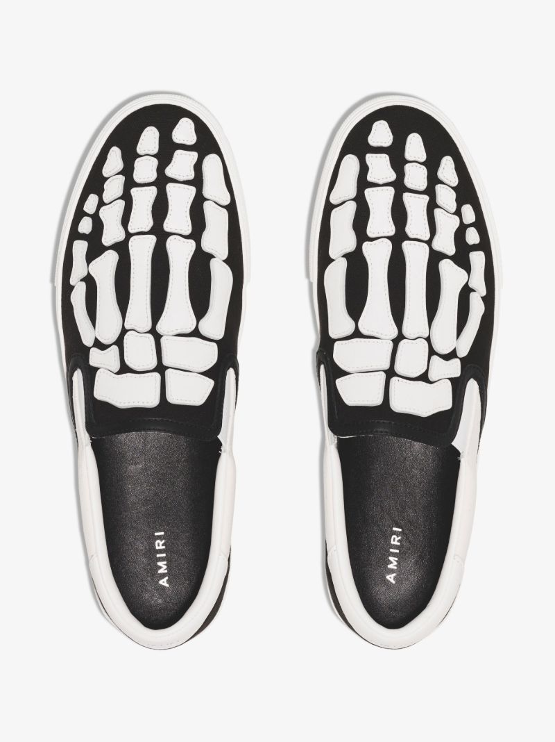 Black Skel Toe Slip-on Sneakers