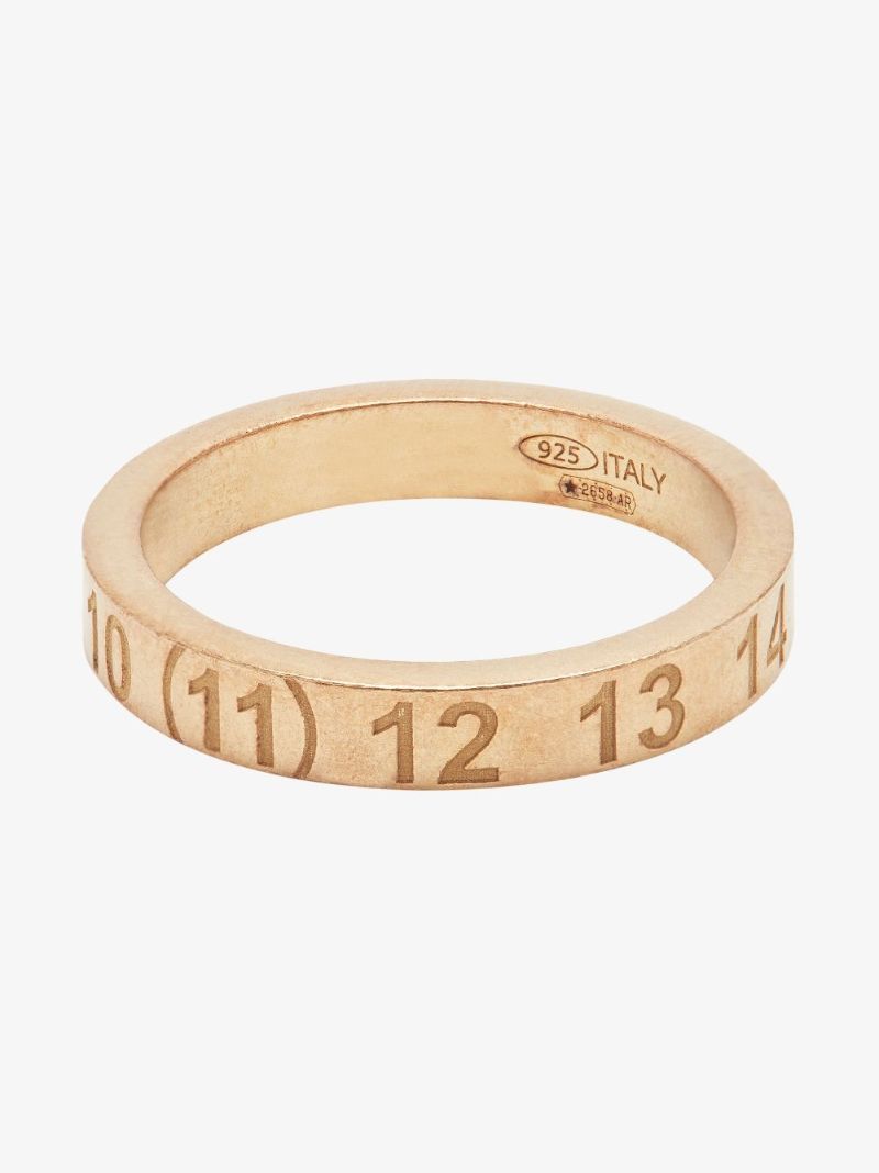 Gold Tone Number Band Ring