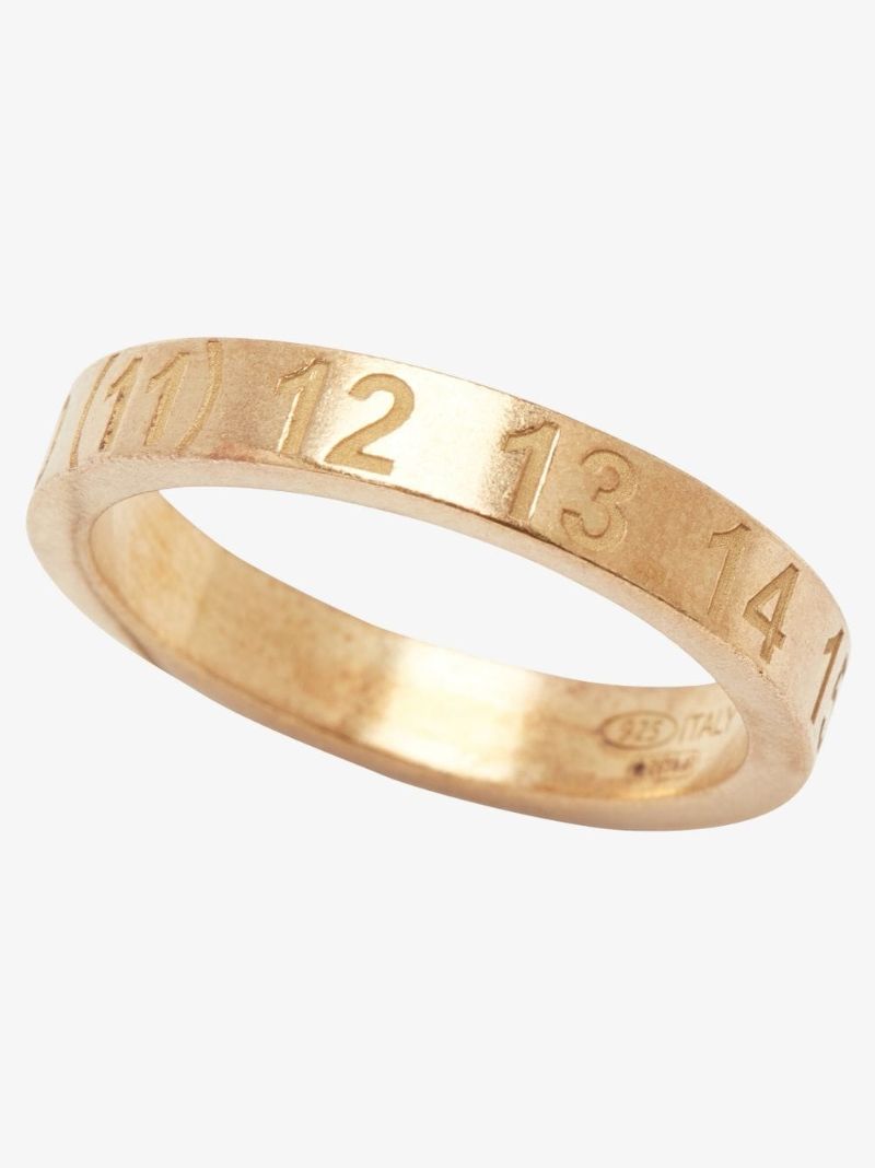 Gold Tone Number Band Ring