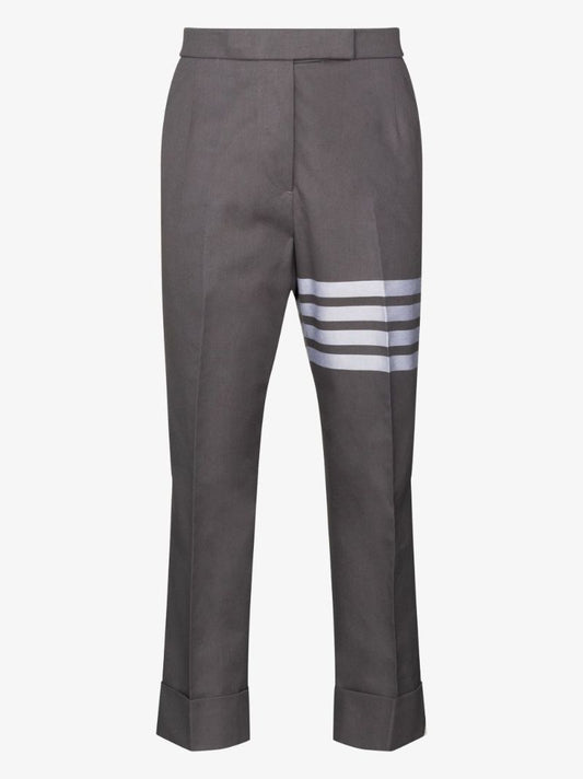 Grey 4-bar Stripe Tailored Trousers