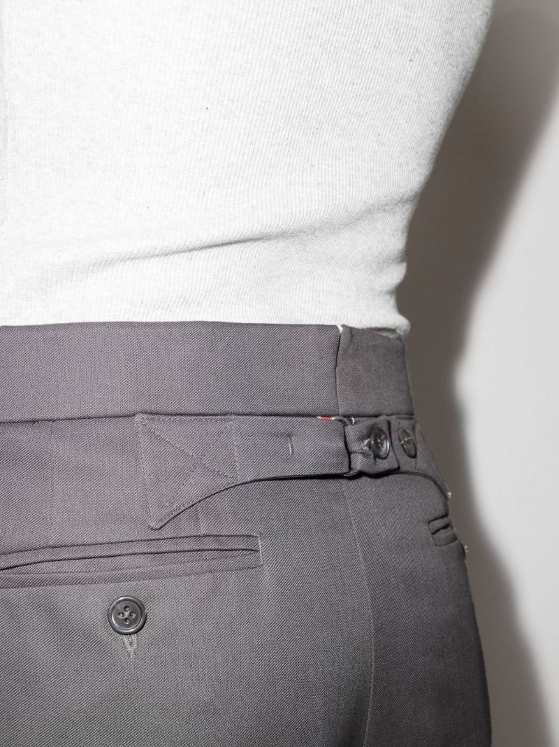 Grey 4-bar Stripe Tailored Trousers