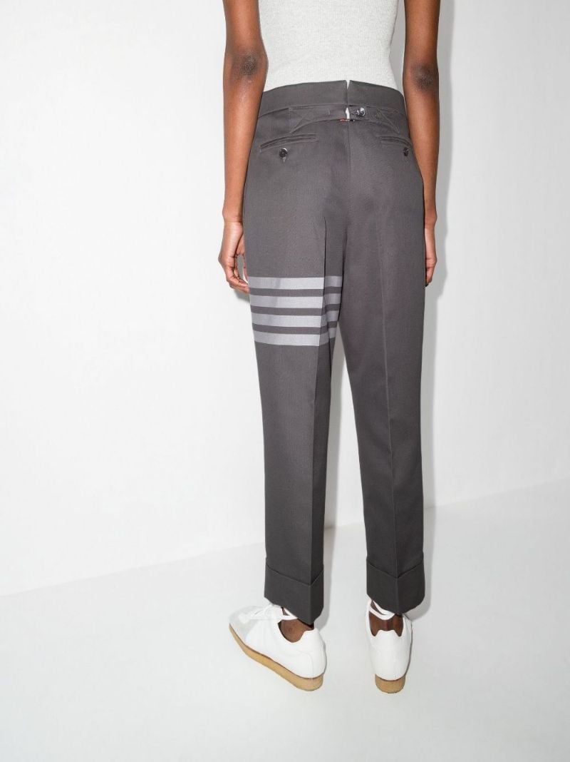 Grey 4-bar Stripe Tailored Trousers