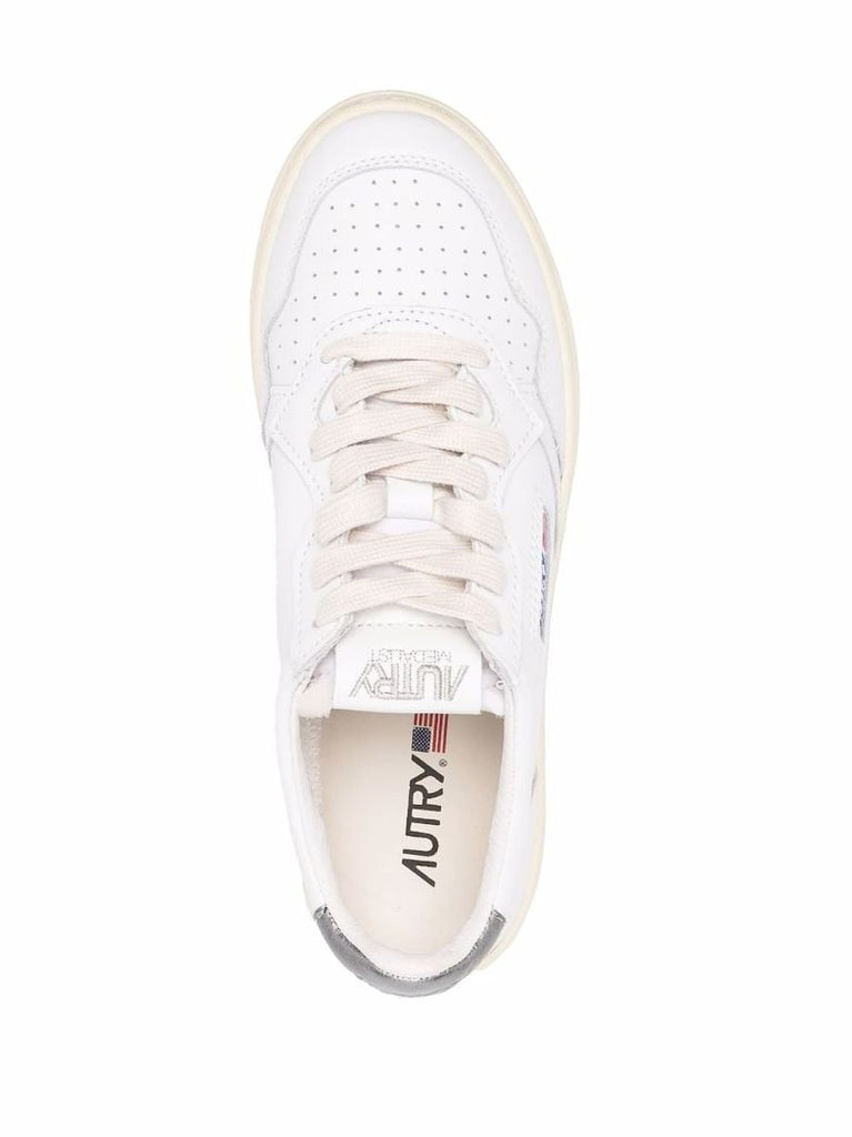 White Medalist Leather Sneakers