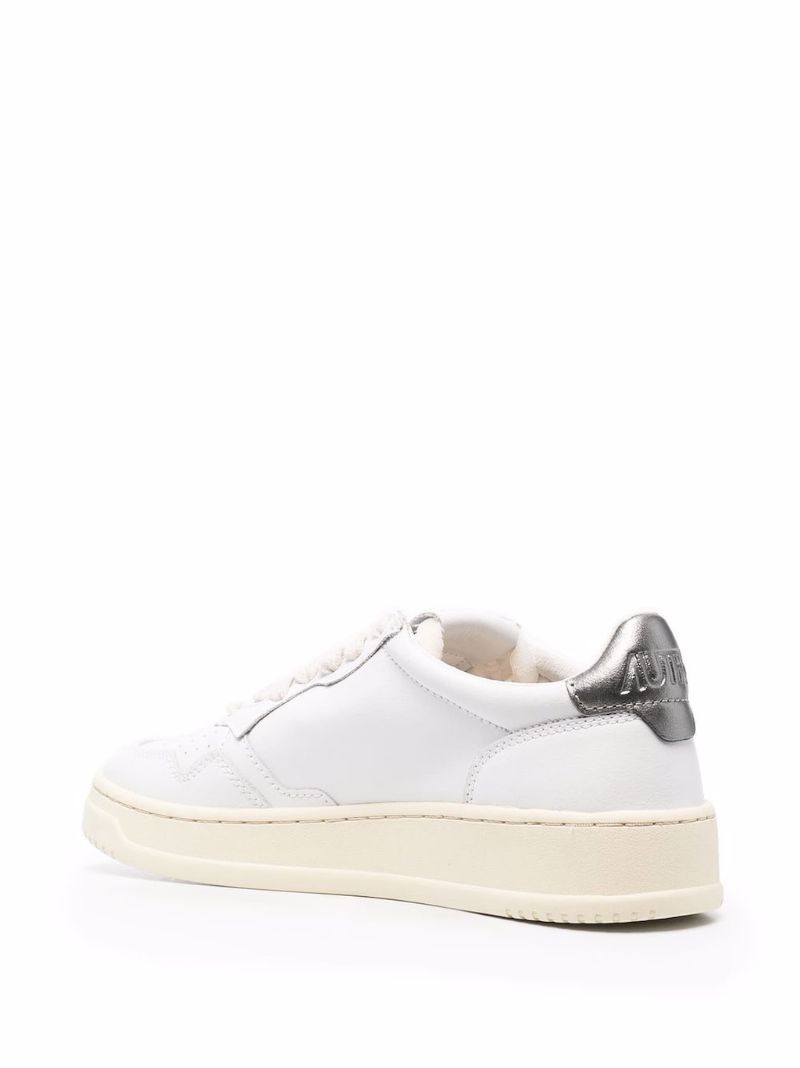 White Medalist Leather Sneakers