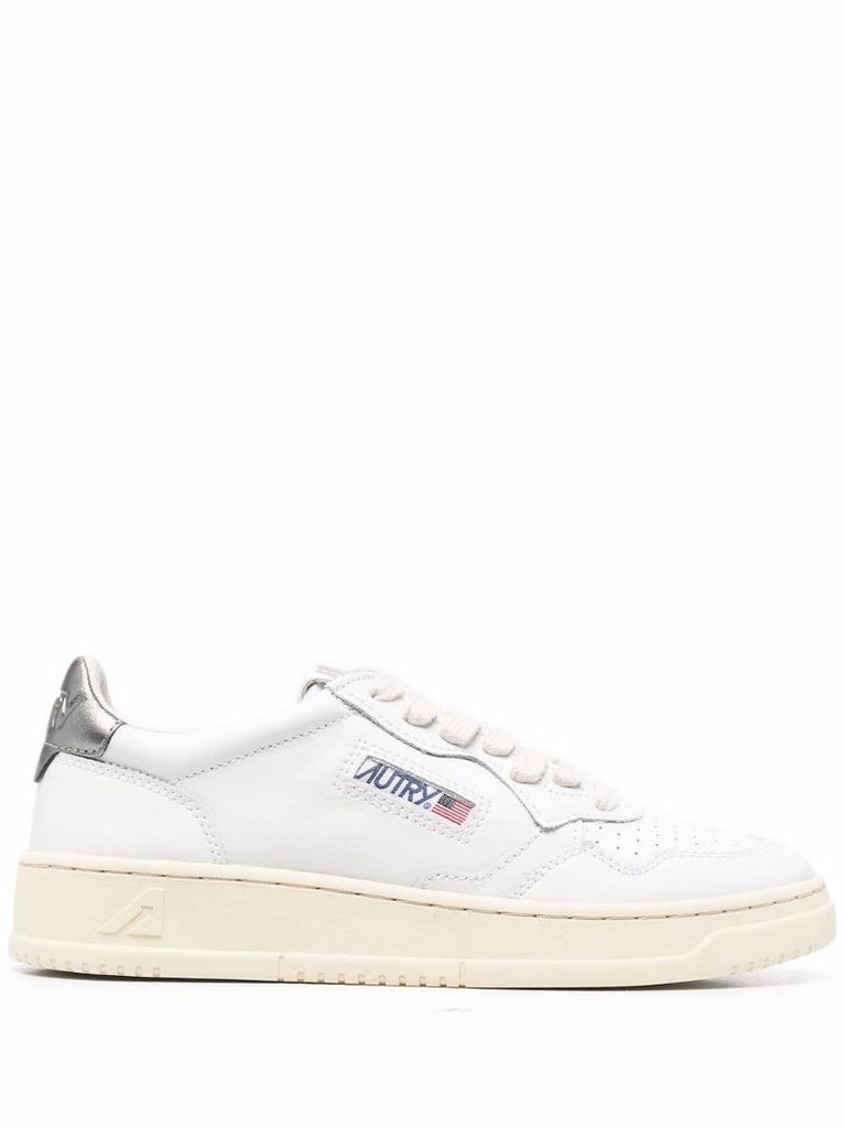 White Medalist Leather Sneakers
