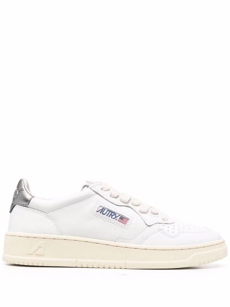 White Medalist Leather Sneakers