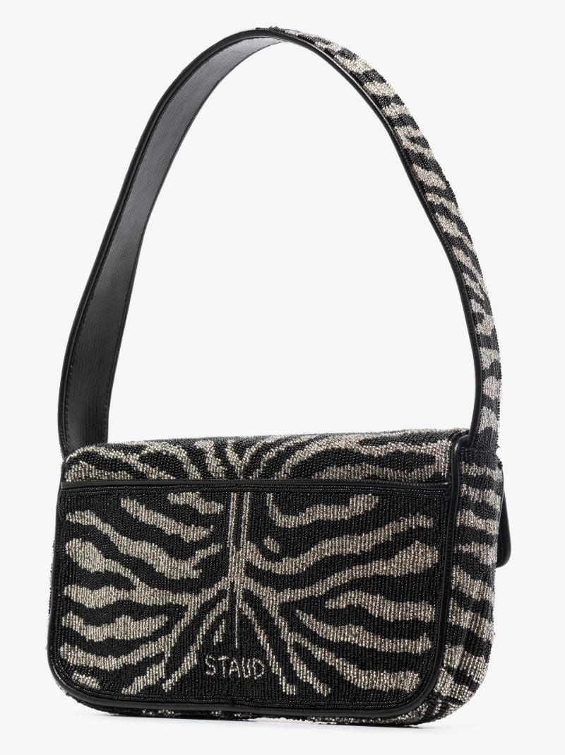 Black Tommy Beaded Shoulder Bag