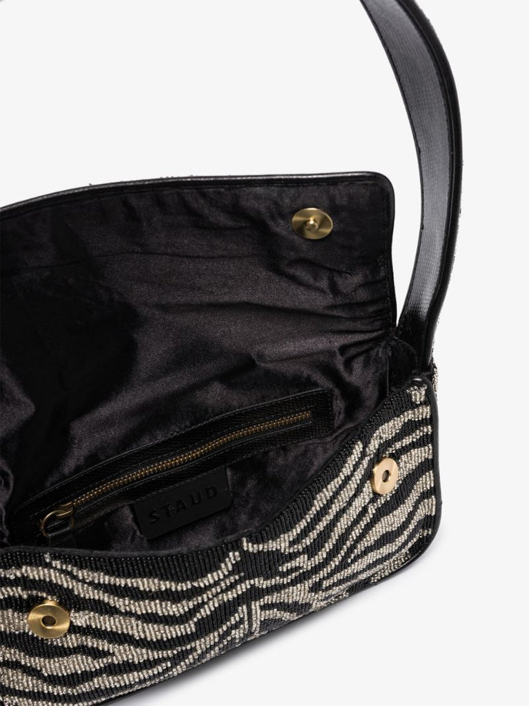 Black Tommy Beaded Shoulder Bag
