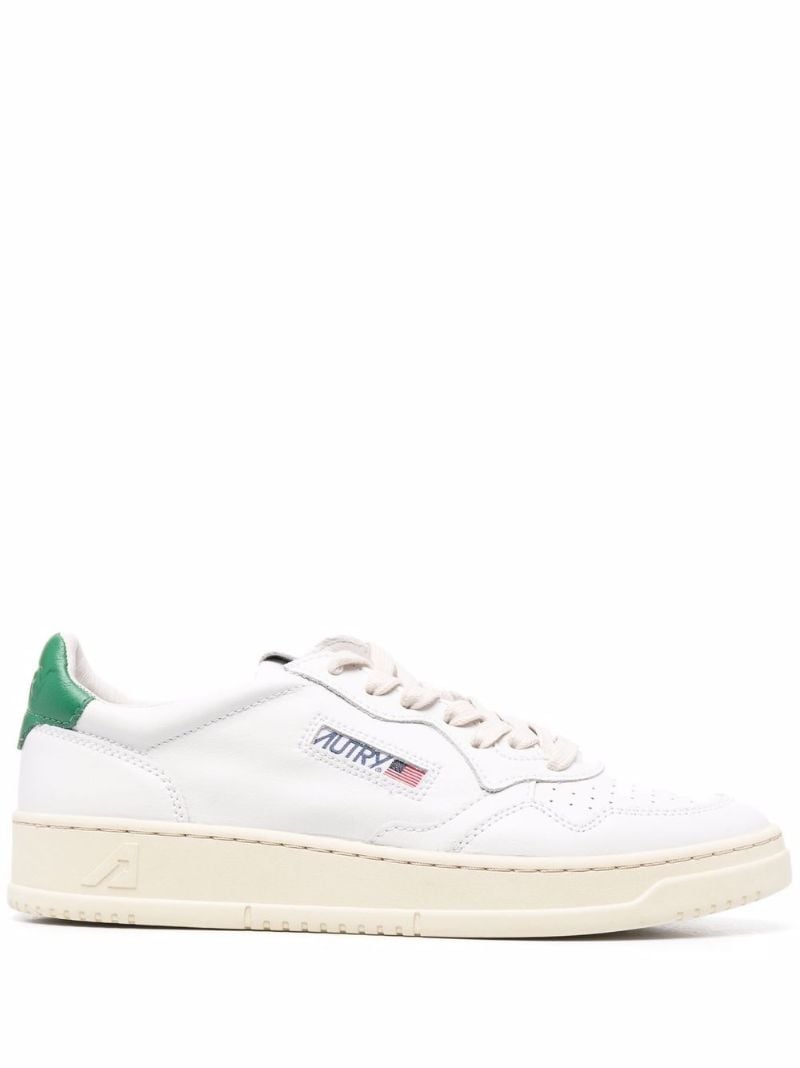 White Medalist Leather Sneakers