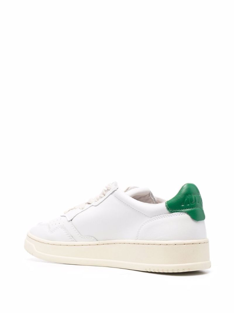 White Medalist Leather Sneakers
