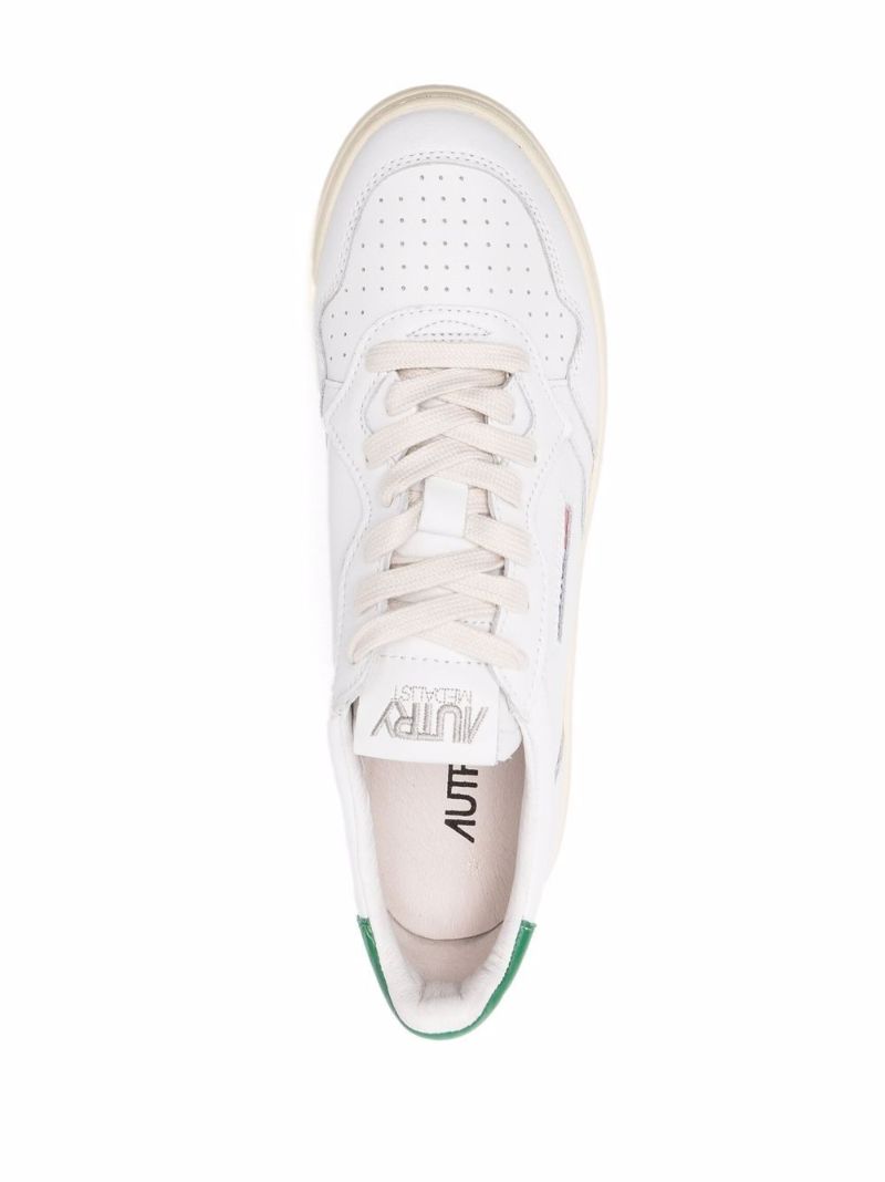 White Medalist Leather Sneakers