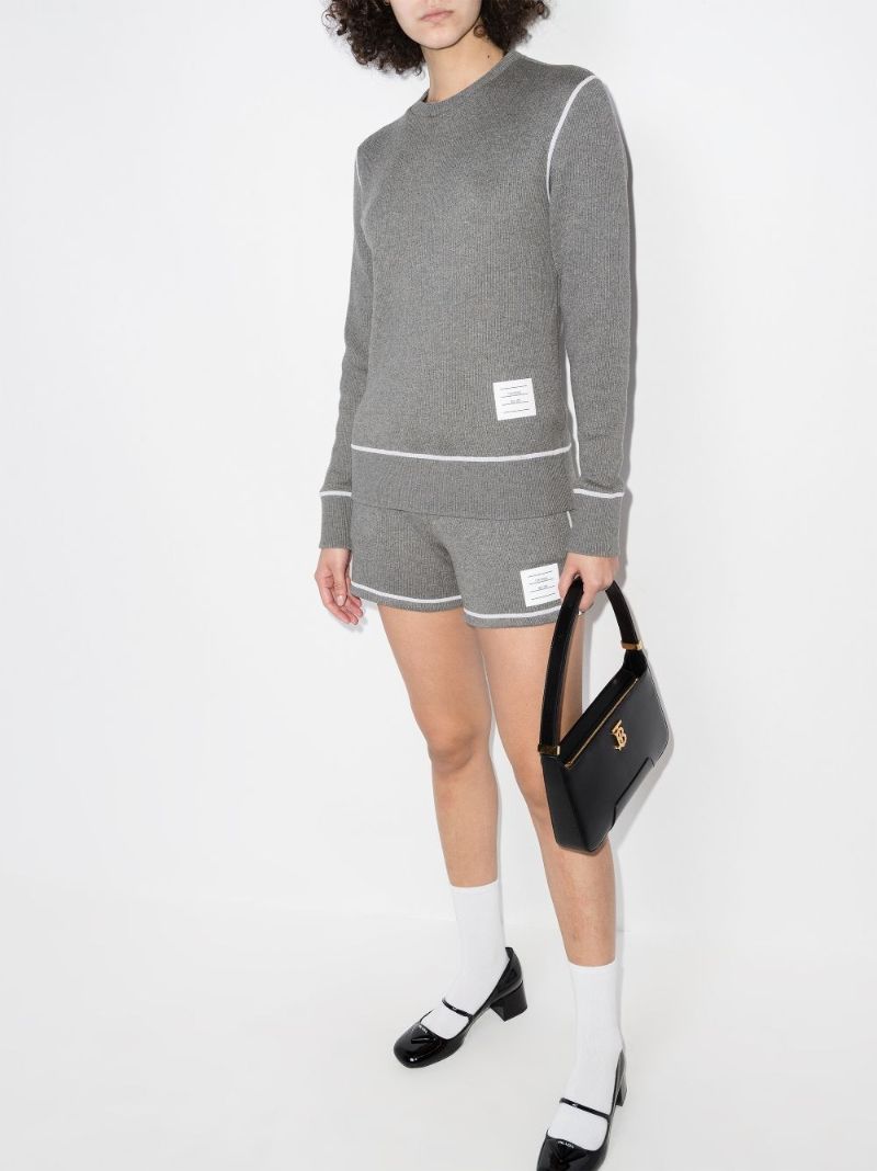 Contrast Stitch Cotton Sweater
