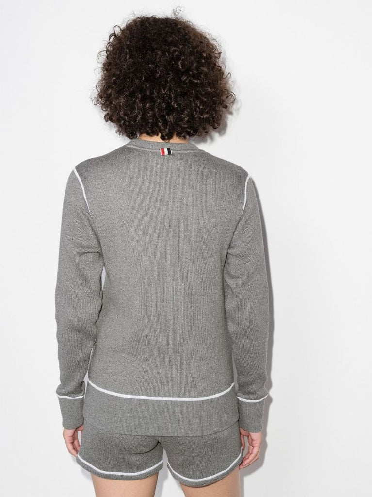 Contrast Stitch Cotton Sweater