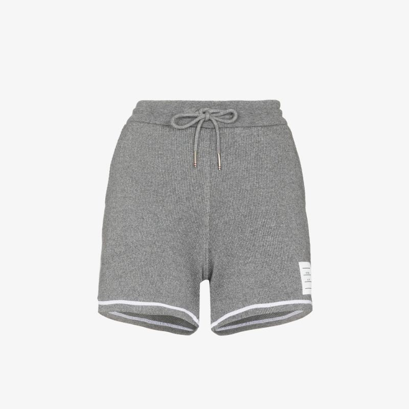 Contrast Stitch Cotton Shorts