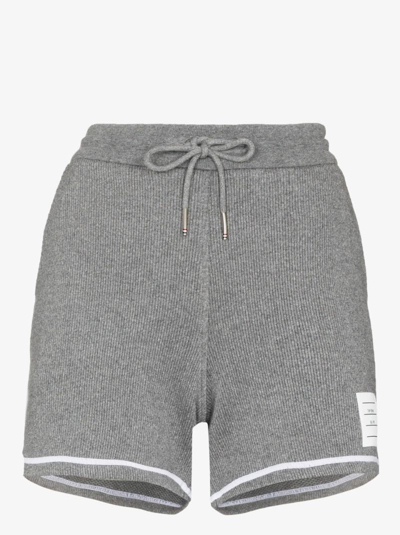 Contrast Stitch Cotton Shorts