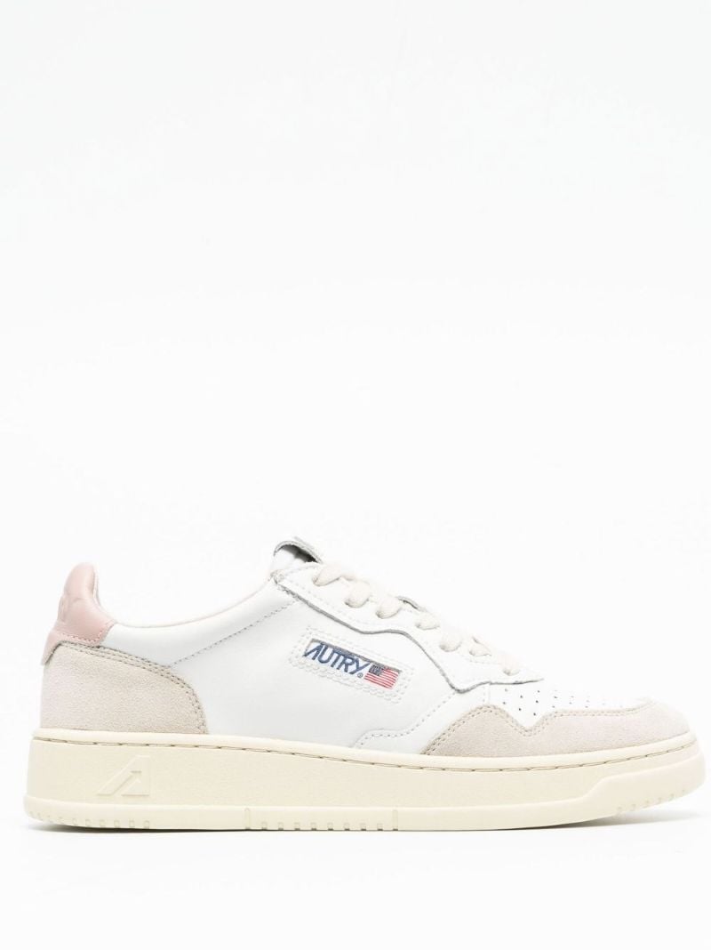 White Medalist Leather Low-top Sneakers