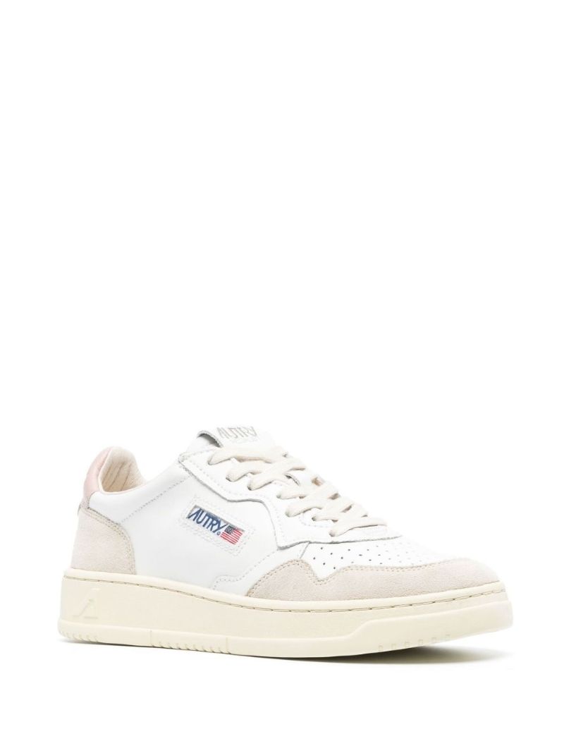 White Medalist Leather Low-top Sneakers