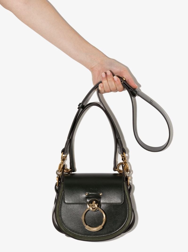Green Tess Small Leather Cross Body Bag