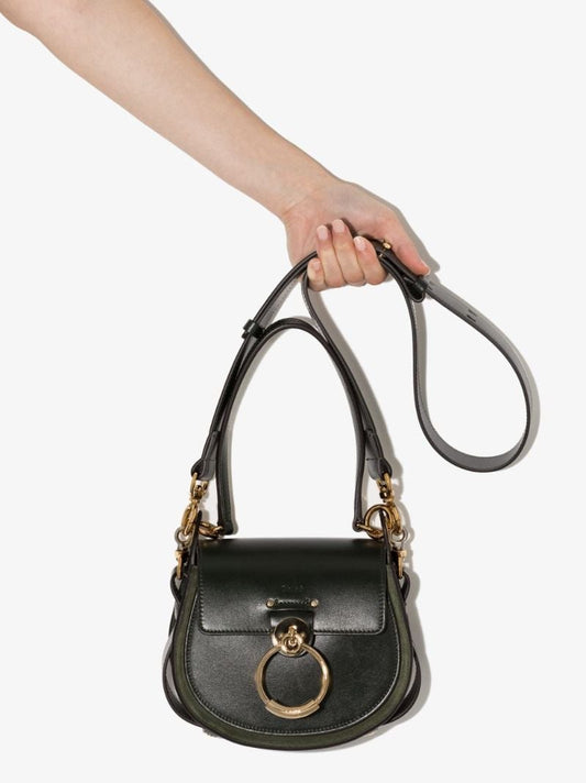 Green Tess Small Leather Cross Body Bag