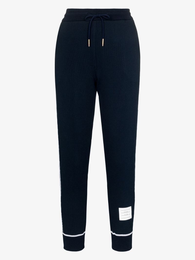 Contrast Stitch Cotton Track Pants