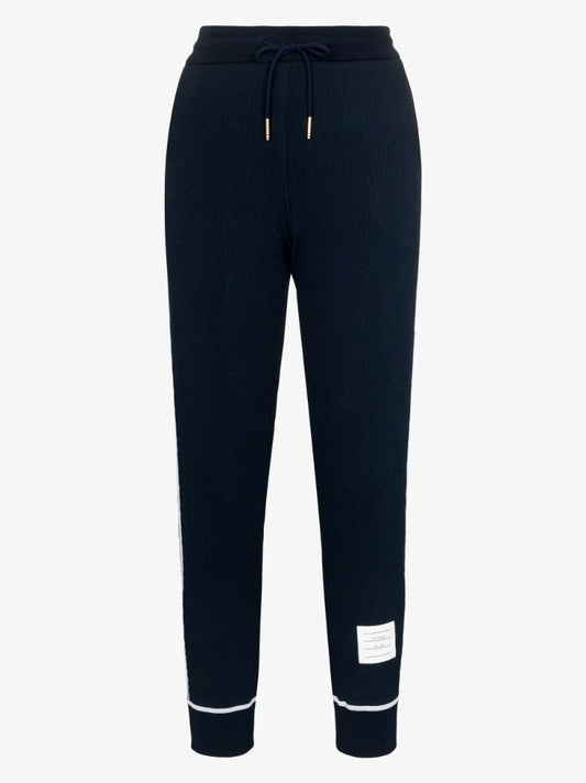 Contrast Stitch Cotton Track Pants