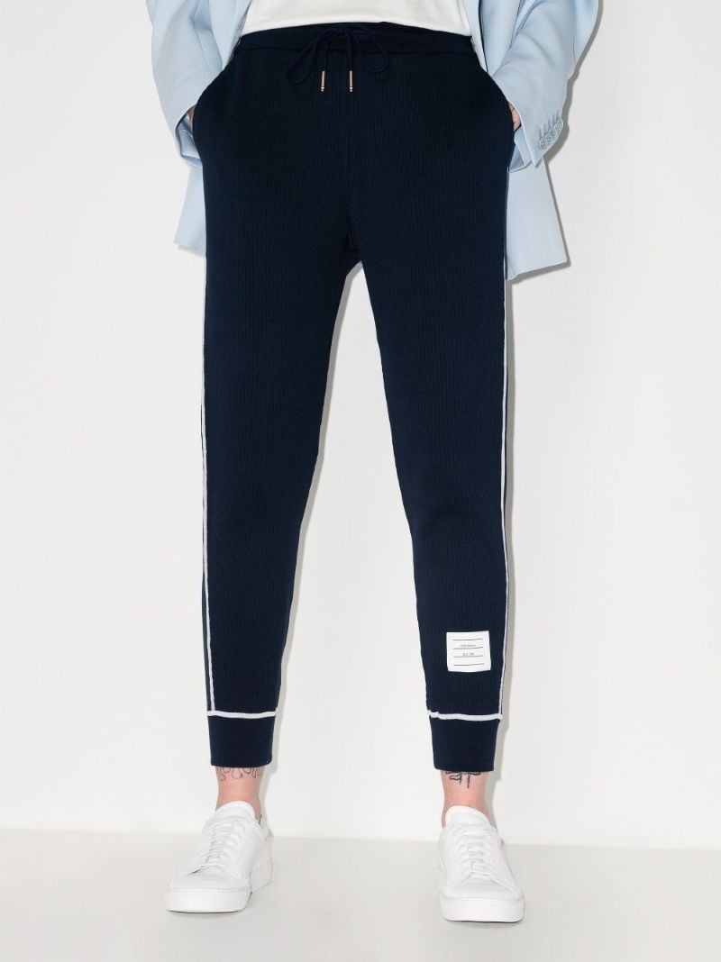 Contrast Stitch Cotton Track Pants