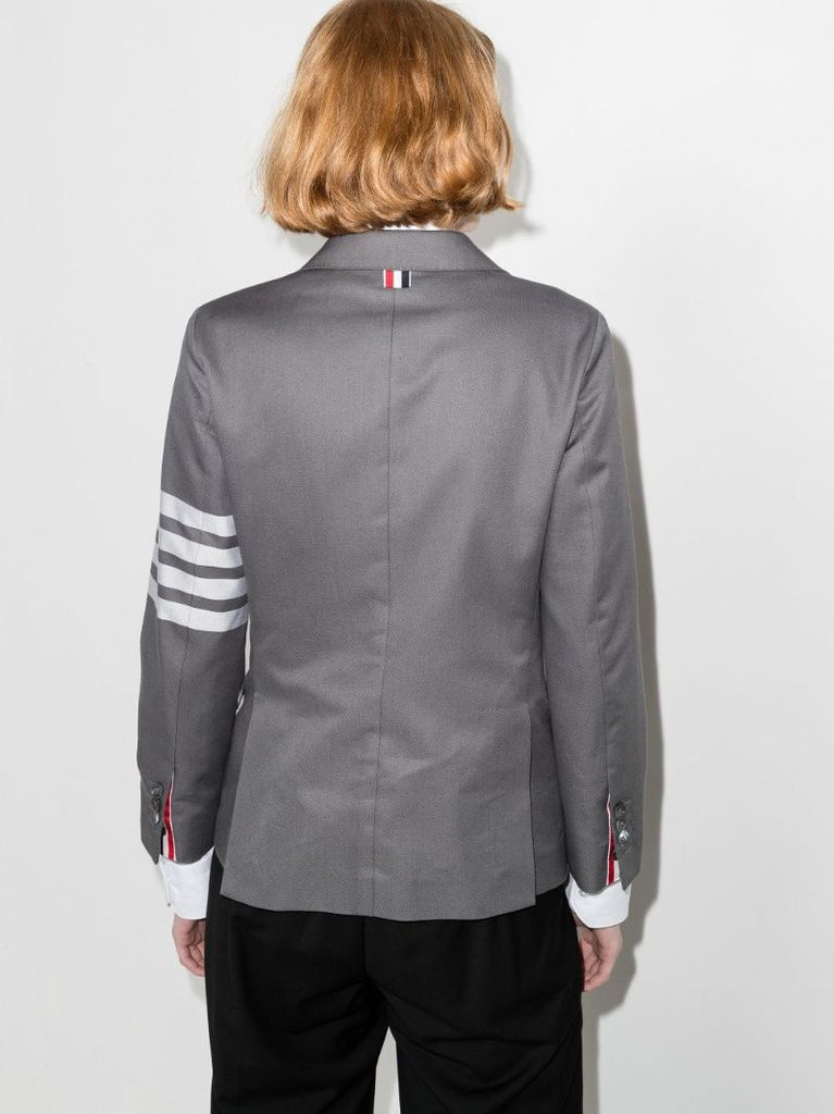 4-bar Stripe Single-breasted Cotton Blazer