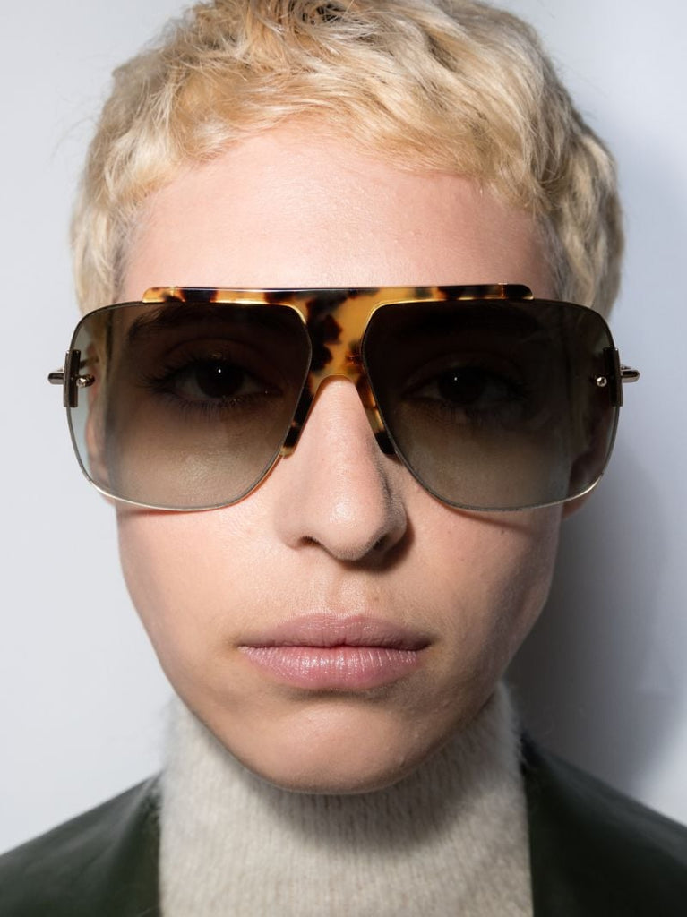 Brown Aviator Sunglasses