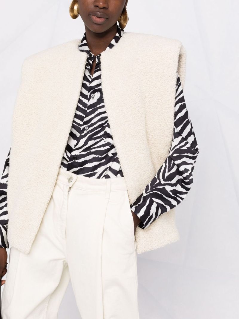 Neutral Gwendalia Sleeveless Jacket
