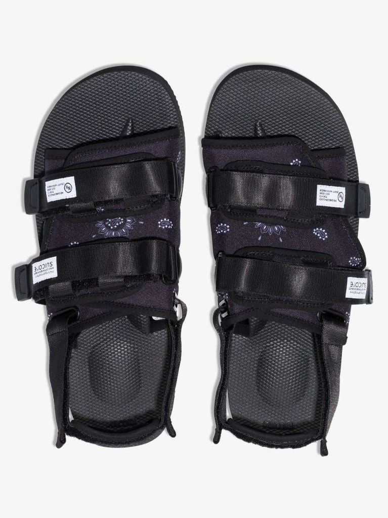 X Neighborhood Black Moto-2nh Sandals