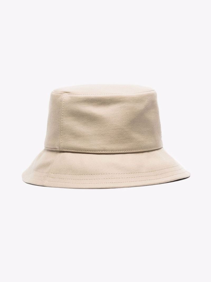 Neutral 4-bar Stripe Cotton Bucket Hat