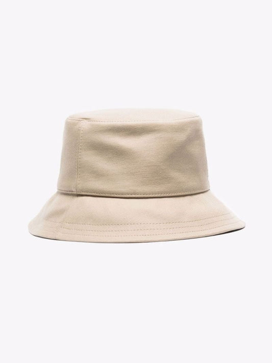 Neutral 4-bar Stripe Cotton Bucket Hat