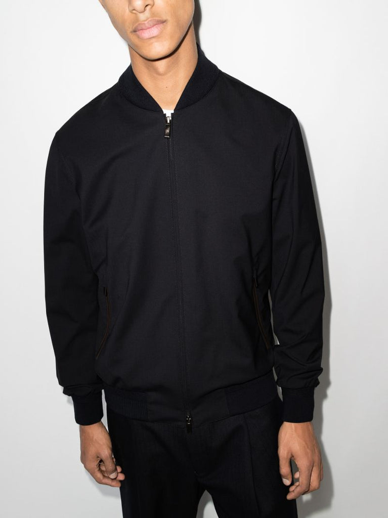 Zip-up Wool Bomber Jacket