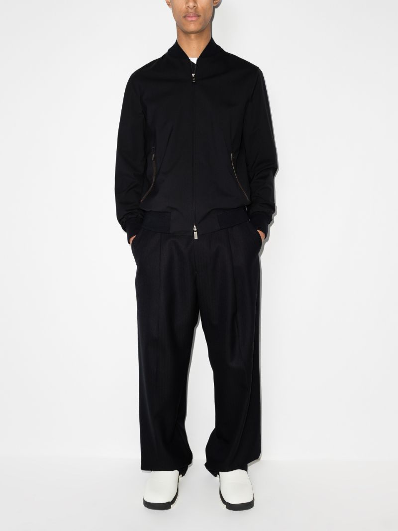 Zip-up Wool Bomber Jacket