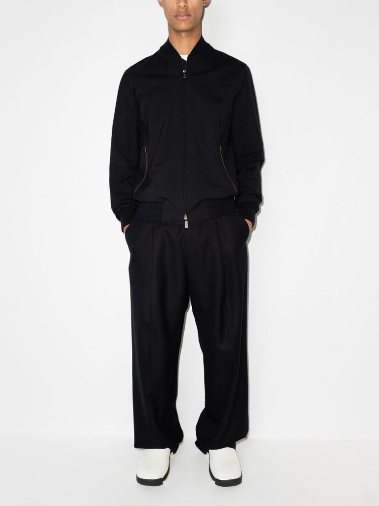 Zip-up Wool Bomber Jacket
