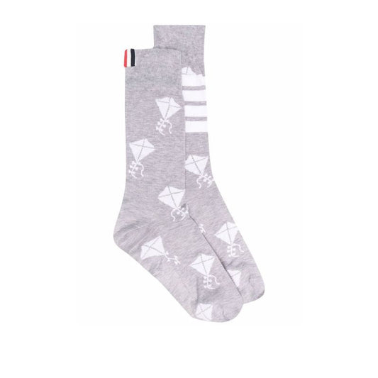 Grey Kite Intarsia Socks