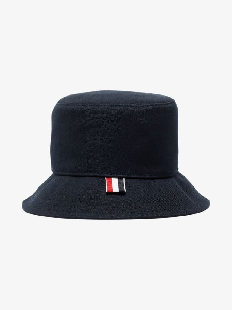 Blue 4-bar Stripe Cotton Bucket Hat